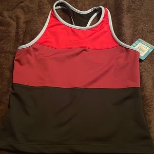Pro spirit color block tank. Size large. The ribbing is a light blue color.